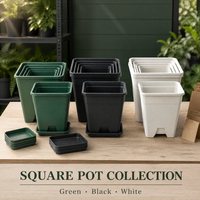 Pots carrés en plastique de un gallon pour serres, pépinières, semis, centres de jardinage, présentoirs et horticulture