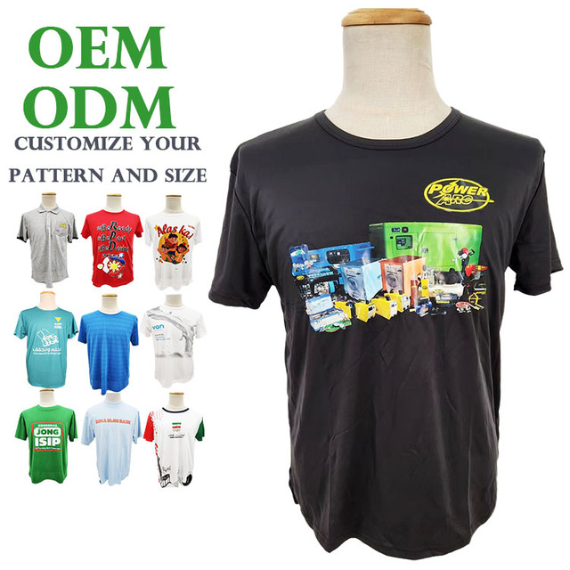 Low Price Wholesale Advertising T-Shirt Machine Printing Custom Tags Black T Shirt Men