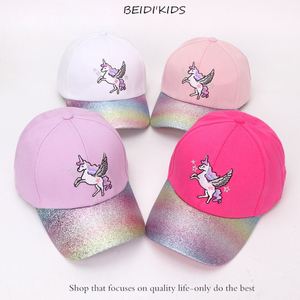 Casquette de baseball 5 panneaux à motif licorne vintage, motif animal de dessin animé, protection solaire, pour adulte, 100 % polyester, style sportif, Europe et Amérique, vente chaude - Product Image 4