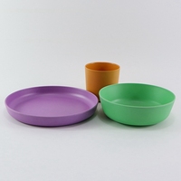 Ensemble de repas portable pour bébé en silicone incassable, compatible micro-ondes et lave-vaisselle, respectueux de l'environnement, ODM/OEM, comprenant des assiettes.