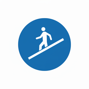 Uso obligatorio de pasamanos PVC 200x200mm - Product Image 1