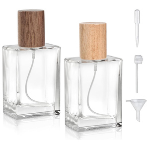 High Quality Luxury Design 50ml 100ml <b>Empty</b> <b>Spray</b> Beautiful Square Glass Perfume <b>Bottle</b> and Cap - Product Image 1