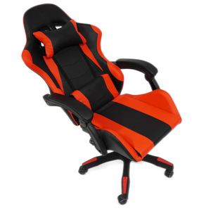 เก้าอี้เล่นเกมสีดำและสีแดง เก้าอี้สำนักงานแบบหมุนปรับระดับความสูงได้พร้อมที่วางแขน รุ่น 730 - Product Image 4
