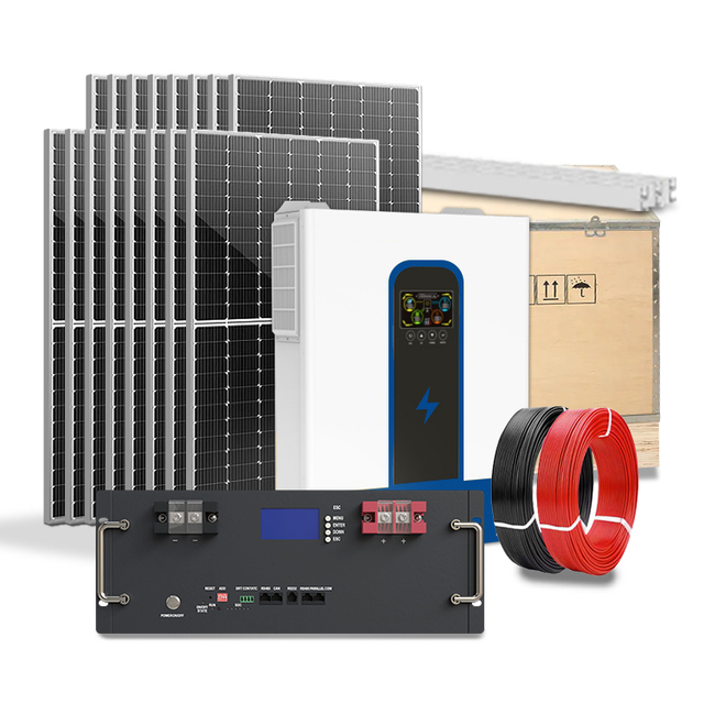 Hybrid 5KW 30KW Complete Solar Energy System Kit Lithium Battery Home Storage MPPT Controller Hybrid Inverter Outdoor Use