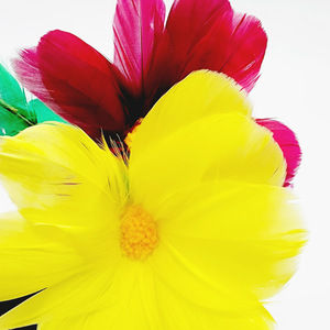 Flores de manga, flores redondas de colores, nuevas flores redondas grandes, flores de plumas artesanales, accesorios de magia para escenario King Magic al por mayor - Product Image 4