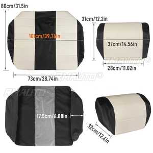 3 housses de siège de voiturette de golf, housses de siège avant en cuir PU pour voiturette de golf DS pré-2000, 1982-2000 - Product Image 6