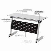 Tables longues pour salles de conférence, tables de formation pliantes pour établissements, avec plateau épaissi et pieds en acier renforcés
