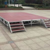 Plateforme de Scène Modulaire 4x4 en Aluminium, Installation Facile, Durable et Étanche, pour Salons Professionnels et Événements