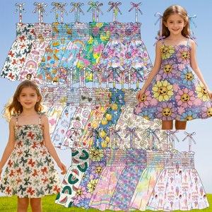 <span class=keywords><strong>Abito</strong></span> Estivo Smock Personalizzabile per Bambine dai 2 ai 14 Anni, <span class=keywords><strong>Elegante</strong></span> Vestito da Festa per Ragazze, Vendita all'Ingrosso OEM/ODM - Product Image 1