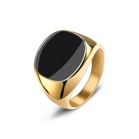 Bague pour homme en acier inoxydable naturel personnalisée en usine pour bagues en or pour homme bijoux