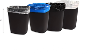 Black Recycling Garbage Bags, 100 Bags Per Roll, 1 Mil Thick (0.001 Inch), 24 x 33 Inches (Width x Height), Includes Wire Ties - Product Image 4