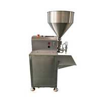 Machine de dosage de liquides semi-automatique de table fiable avec table de travail en acier inoxydable pour le remplissage de cosmétiques, lotions et crèmes