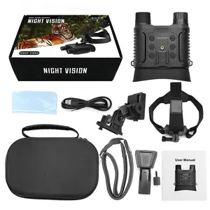 3000mah Battery Powered Night Vision Goggles Binoculars Helmet Infrared 8 Digital Zoom Camera Head Mount Telescope For Hunting