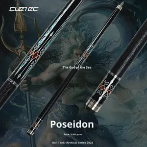 Stecca da Biliardo Cuetec Legend <span class=keywords><strong>Poseidon</strong></span> in Fibra di Carbonio con Giunto Centrale 1/2, Incisione 3D, Tecnologia Athena Black per Biliardo a Nove Palle - Product Image 4