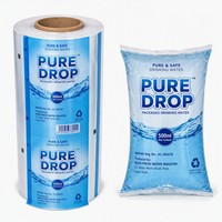Film d'emballage alimentaire anti-poussière en LDPE, rouleau personnalisé avec logo, thermoscellable, pour sachets de boissons gazeuses et jus