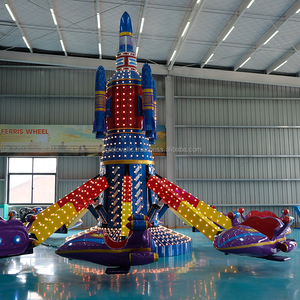 Équipement de terrain de jeu intérieur/extérieur Luna Air Bumps Tour d'avion auto-contrôle pour enfants en fibre de verre et en métal - Product Image 4