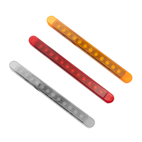 Barre de feux de positionnement LED 12V 12LED pour camion, remorque, autocar, caravane (ambre, rouge, blanc) (boîtier de lampe)