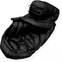 Sac de couchage d'hiver en duvet hydrophobe ultra léger 4 saisons avec fermeture à glissière robuste en tissu de nylon pour la survie par temps froid