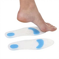 Semelles orthopédiques en gel de silicone pleine longueur, confortables, avec soutien de la voûte plantaire, transparentes, tailles XS-XL, marque Allbest, ISO13485/CE