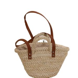 Bolso de hombro grande al por mayor, estilo de mano con cierre abierto, cuerda trenzada, bolsos tejidos - Product Image 1