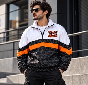2027 Adults Customized Quarter Zip Black Camo Leopard Print Orange Stripe Casual Leisure Tops <b>Leisurewear</b> - Product Image 6