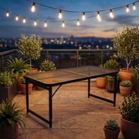 Table de camping moderne en aluminium pour pique-nique, voyage et utilisation en extérieur