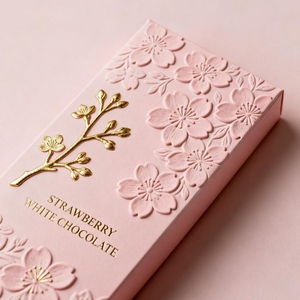 Tùy Chỉnh Cao Cấp Thủ Công Cấp Thực Phẩm Giấy Lá Vàng Rỗng Sô Cô La Thanh Hộp Quà Tặng Sô Cô La Hộp Sang Trọng Bao Bì - Product Image 3