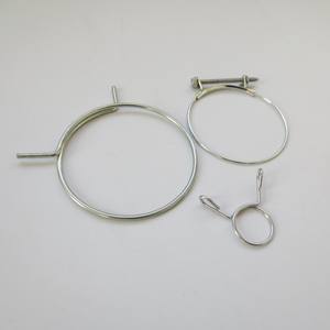 Grande pince à ressort personnalisée en fil d'acier à simple bobine à <span class=keywords><strong>double</strong></span> <span class=keywords><strong>oreille</strong></span> pince à <span class=keywords><strong>double</strong></span> anneau en acier inoxydable 304 - Product Image 4