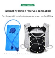 D5676 Gilet de course léger, accessoires de randonnée, équipement de cyclisme, sac à dos d'hydratation avec poche à eau de 1,5 L