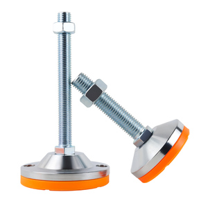 Bas quantité minimale <span class=keywords><strong>de</strong></span> commande ajuster les pieds vis pieds <span class=keywords><strong>de</strong></span> nivellement robustes M10 acier au carbone zingué avec tampon en caoutchouc Tpu <span class=keywords><strong>de</strong></span> Base Dia 40mm métal - Product Image 3