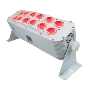 DJ Cube par LED batterie betriebene drahtlose dmx Bühne Wasch leuchte 12 X18w RGBWA UV Weiß Gehäuse IR Fernbedienung Uplights