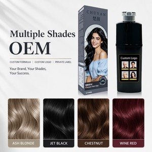 ครีมย้อมผมแบบ OEM แบรนด์ส่วนตัว โลโก้สั่งทำได้ หัวปั๊มแบบสองหัว ครีมย้อมผมขายส่ง - Product Image 2