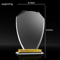 Plaque créative en cristal haute transparence pour anniversaire Activités commerciales Souvenir Design personnalisé Trophée de plaque en cristal