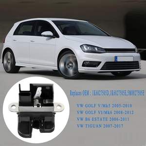 Bloque de puerta trasera de coche, conjunto de pestillo de bloqueo de puerta de tapa de <span class=keywords><strong>maletero</strong></span> trasero para <span class=keywords><strong>Seat</strong></span> <span class=keywords><strong>Leon</strong></span> VW Golf Mk5 Mk6 1K6827505E 5K0827505A 5M0827505E 1T0827505H - Product Image 1