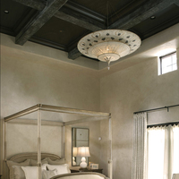 Lustre suspendu en tissu de luxe OEM ODM en gros pour salon, salle à manger, hôtel, villa, projet, lustre LED