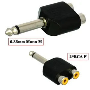 Adaptador de Audio de 6.35mm 1/2, 3051, Doble AV, Dos Orificios RCA, Macho 3.5/RCA, Hembra 2x6.35mm, para Amplificador, Altavoz, Micrófono - Product Image 4