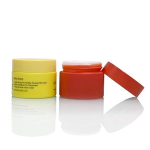 High Quality Wide Mouth Opal White Glass Ceramic 50g 2oz 100g 4oz Cream Jar With Red Lid for Skin Care - Product Image 4