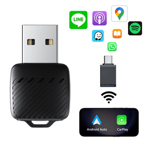 Adaptador CarPlay Inalámbrico 2 en 1 y Dongle <span class=keywords><strong>Android</strong></span> <span class=keywords><strong>Auto</strong></span> con Cable, Adaptador USB para Toyota, Mercedes, BMW, Chevrolet - Product Image 1