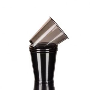 Gobelet à café noir transparent de 90 mm de diamètre, multi-spécifications, en plastique PP épaissi avec couvercle, qualité alimentaire pour boissons froides/chaudes - Product Image 5