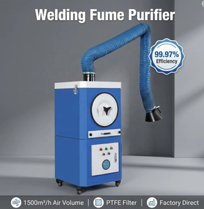 Purificateur de fumées de soudage haute efficacité 99,97 %, collecteur de poussière mobile à jet pulsé 1500 m³/h pour atelier industriel - Product Image 3