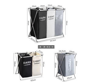 Grande cesto eco-friendly pieghevole Oxford con telaio in alluminio per la <span class=keywords><strong>lavanderia</strong></span> di stoccaggio <span class=keywords><strong>e</strong></span> organizzazione di giocattoli in camera da letto o <span class=keywords><strong>bagno</strong></span> - Product Image 4
