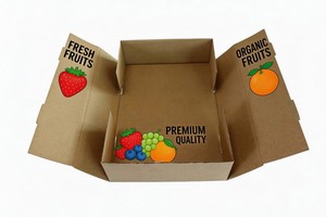 กล่องของขวัญผลไม้แบบมีฝาปิด ดีไซน์<span class=keywords><strong>ฟรี</strong></span> พิมพ์ออฟเซ็ต กันความชื้น สำหรับบรรจุผลไม้สด - Product Image 3