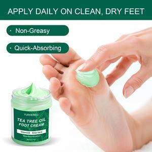 YURHERSU crème de soin des pieds élimination de la peau morte crème pour les pieds huile d'arbre à thé peau sèche fissurée hydratante pieds secs huile d'arbre à thé - Product Image 5