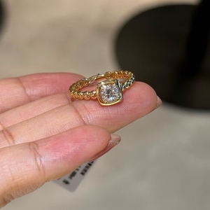 อาซูโอ แล็บ กรอว์น ไดมอนด์แหวนหมั้นแสนน่ารัก ทองคำแท้ 18K ของขวัญสำหรับสุภาพสตรี เครื่องประดับสุดคลาสสิกเรียบหรู ของขวัญวันเกิด - Product Image 2