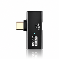 Adaptateur USB C vers USB 2-en-1 OTG PD 100W Charge rapide Transfert de données 10 Gbps Convertisseur Type-C pour ordinateur portable tablette téléphone