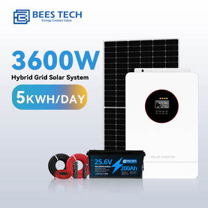 Hoàn Thành Kit 3600W 12V 24V 51.<span class=keywords><strong>2V</strong></span> 200AH 320ah 330ah LiFePO4 Pin 1kw 2kw 3KW 5KW 10KW năng lượng mặt trời tắt lưới năng lượng mặt trời bảng điều khiển năng lượng mặt trời hệ thống - Product Image 1