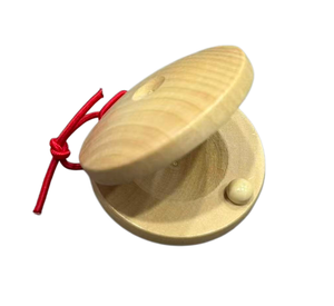Vente flash : Claquettes rondes en bois de 5,5 cm pour la danse <span class=keywords><strong>flamenco</strong></span> avec cordon rouge - Product Image 4
