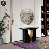 Table de console miroir en diamant écrasé de luxe étincelant de grande classe avec miroir Tables de console en faux diamant Muebles Meubles Tapis