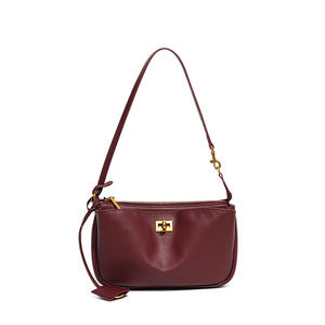 Sac à main de luxe de haute qualité pour femmes, sac à bandoulière en cuir véritable avec fermoir décoratif, sac bandoulière pour femmes - Product Image 5