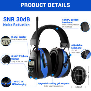 Radio FM y nuevo para auriculares Bluetooth Reducción activa de ruido Juego de computadora eléctrico <span class=keywords><strong>Orejeras</strong></span> insonorizadas - Product Image 4